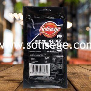 Solisege Black Pepper Loin 150g Packaging Back View