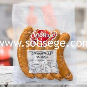 Solisege German Valley Sausage 500gm. Originally from a small town in Germany named Pfungstadt. Made with natural hog casing and smoked for taste.
