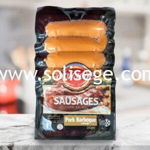 Solisege Pork Barbeque 200gm. Classic fine cut pork sausage in medium-size links.