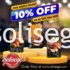 Solisege Bi-Weekly 10% Off including cooked chorizo 200gm, mini cheese sausage 200gm, thueringer bratwurst 200gm for First 2 weeks of march 2021.